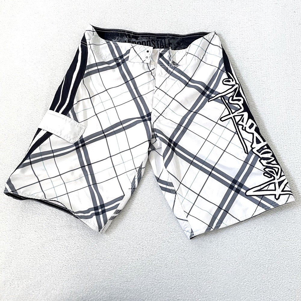 Aeropostale Swim Suite Trunks Men’s Size 29 White Blue Striped